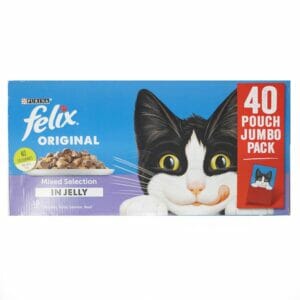 FELIX Original Mixed Selection in Jelly (Chicken, Tuna, Salmon, Beef) Wet Cat Food 40X100g