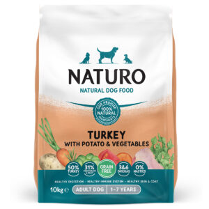 1 bag of Naturo Grain Free Turkey with Potato and Vegetables 10kg