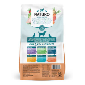 Back of Naturo Grain Free Turkey with Potato and Vegetables 2kg bags