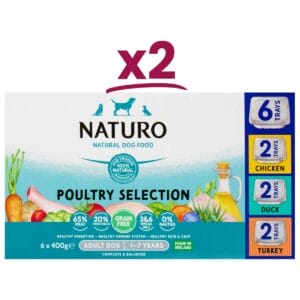 2 boxes of Naturo Grain Free Poultry Selection 6 trays in a box
