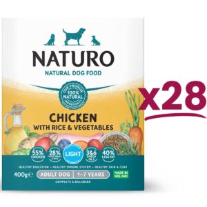 28 trays of Naturo Light Chicken with Rice and Vegetables 400g