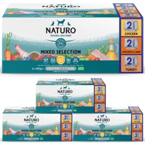 NATURO Natural Variety Pack with Brown Rice Adult Wet Dog Food 6x400g - 4 Boxes