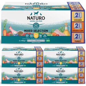 NATURO Natural Variety Pack with Brown Rice Adult Wet Dog Food 6x400g - 5 Boxes