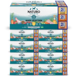 9 boxes of 6 trays of Naturo Mixed Selection in Chicken, Chicken and Lamb, and Turkey flavours