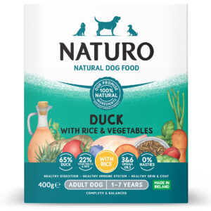 Naturo Duck with Rice & Veg 400g Tray front