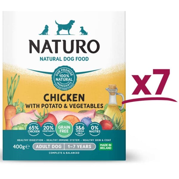 7 Trays of Naturo 400g Grain Free Chicken with Potato and Vegetables
