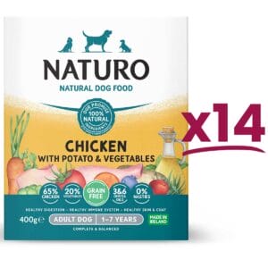 14 Trays of Naturo 400g Grain Free Chicken with Potato and Vegetables