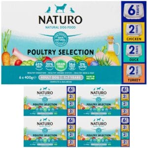 5 Boxes of Naturo Grain Free Poultry Variety Pack (6x400g/box)