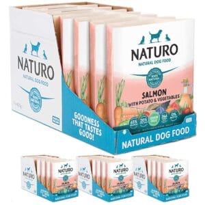 28 Trays of Naturo 400g Grain Free Salmon with Potato and Vegetables