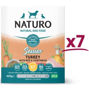 7 trays of Naturo Senior Turkey with Rice and Vegetables 400g