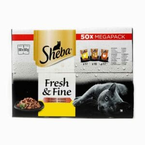 Sheba Mega Pack Cat Food with chicken and turkey 50x50g