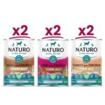 6 cans of Naturo Grain and Gluten Free Meaty Selection in Herb Jelly 390g 6 cans