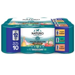 1 pack of Naturo Poultry Selection in Herb Gravy 12 cans for the price of 10
