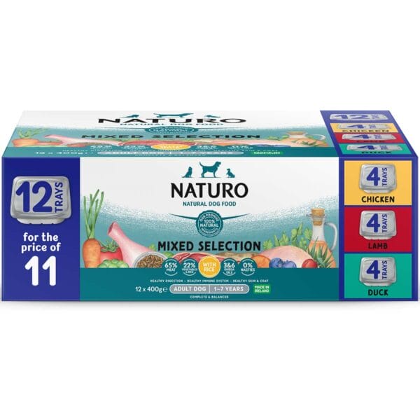 NATURO Adult Variety Wet Dog Food 12 for 11 - 12x400g