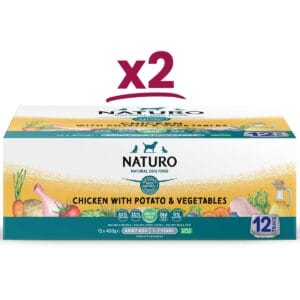2 box of 12 trays of Naturo Grain Free Chicken with Potato and Vegetables 400g