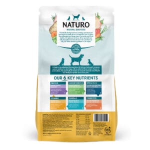 2 Kg Bag of Naturo Adult Grain free Chicken with Potato & Vegetables (back)