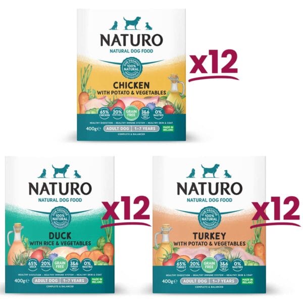 12 for 11 Naturo Grain Free Poultry Selection 3 boxes
