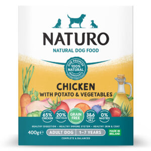 Naturo GF Chicken with Potato & Veg 400g Tray front
