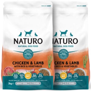 2 bags of Naturo 2kg Bags in Chicken and Lamb with Rice and Vegetables