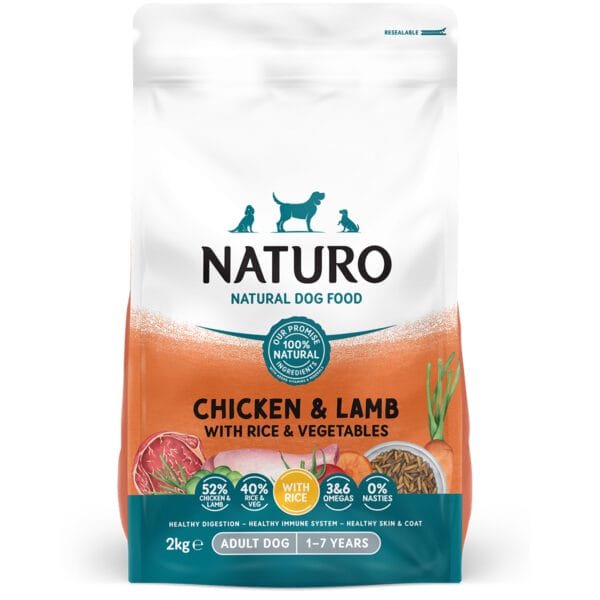 Naturo Chicken & Lamb with Rice 2kg front