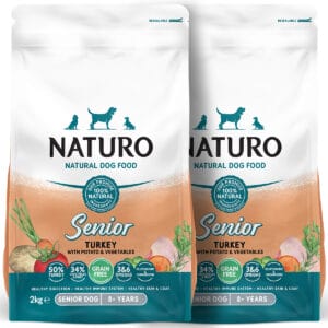 2 bags of Naturo Grain Free Senior Turkey with Potato and Vegetables