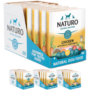 4 boxes of 7 trays of Naturo GF Chicken with Potato & Vegetables 400g