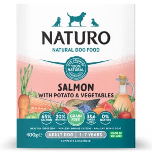 NATURO Grain Free Salmon with Potato & Vegetables Adult Wet Dog Food 400g front