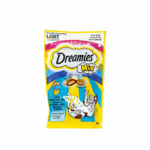 DREAMIES Salmon & Cheese Mix Cat Treats 60g front pack