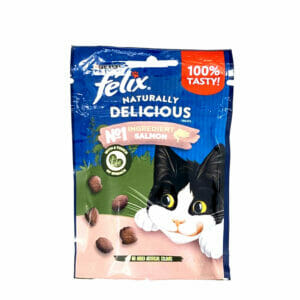 FELIX Naturally Delicious Salmon & Spinach Cat Treats 50G front pack