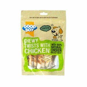 GOOD BOY Chewy Chicken Twists Dog Treats 90g front pack