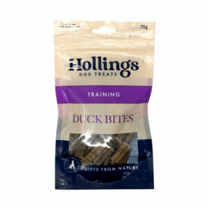 HOLLINGS Duck Bites Dog Training Treats 75g front pack