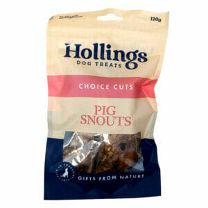 HOLLINGS Pig Snouts Dog Treats 120g front pack