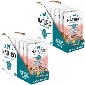 16 Pouches of Naturo Mini Small Breed Salmon with Rice and Vegetables