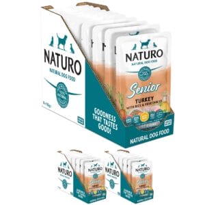 24 Pouches of Naturo Senior Turkey with Rice and Vegetables