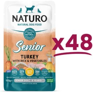 48 Pouches of Naturo Senior Turkey with Rice and Vegetables