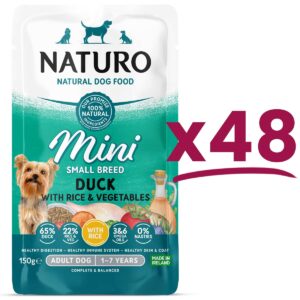 48 Pouches of Naturo Mini Small Breed Duck with Rice and Vegetables