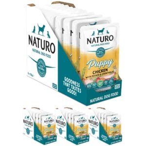 32 Pouches of Naturo Puppy Chicken with Rice and Vegetables
