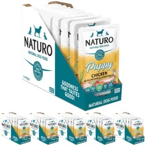 48 Pouches of Naturo Puppy Chicken with Rice and Vegetables