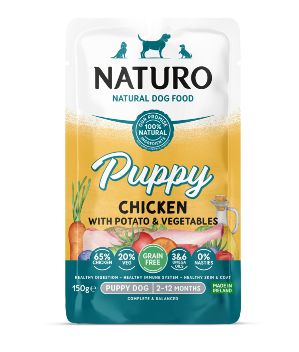 1 Pouch of Naturo Puppy Grain free with Potato & Vegetables 150g