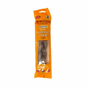 PET MUNCHIES Premium Dental Buffalo Chew Large Dog Treat 90g front pack