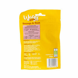 WAGG Sausage & Mash Dog Treats 125g back pack