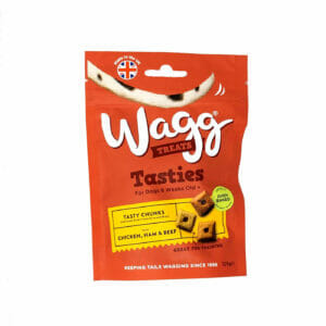 WAGG Tasties Chicken Ham & Beef Tasty Chunks 125g front pack