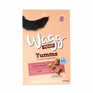 WAGG Yumms Dog Biscuits with Liver 400g front pack