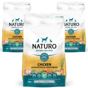 3 bags of Naturo 2kg Bags in Grain Free Chicken with Potato and Vegetables