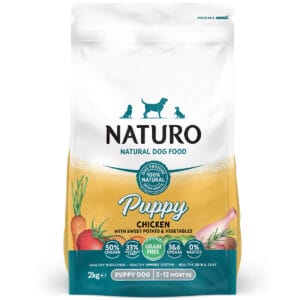 1 bag of Naturo Grain Free Puppy Chicken with Potato and Vegetables 2kg