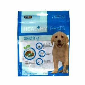 VETIQ Healthy Treats Teething Treats For Puppies 50g front pack