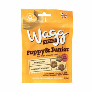 Wagg Puppy & Junior Meaty Bites Chicken & Yoghurt 125g front pack