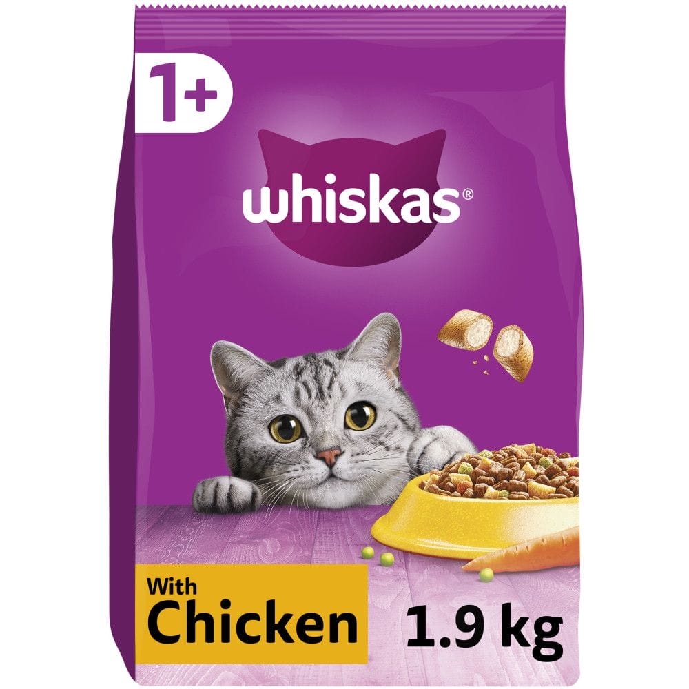 WHISKAS 1+ Chicken Adult Dry Cat Food