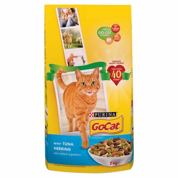 GO-CAT Tuna, Herring & Vegetable Dry Cat Food 2kg