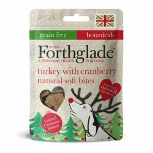 FORTHGLADE Grain Free Christmas Dog Treats Turkey with Cranberry Natural Soft Bites 90g